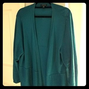 Beautiful lovingly used teal cardigan